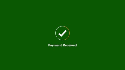 Payment Received. Fast and Secure Confirmation with Digital Alert shows check mark success payment - Powered by Adobe