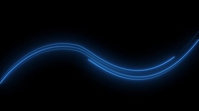 Abstract glowing neon lines waving copy space. Abstract equalizer background.