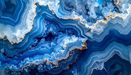 Close-up of a layered, crystalline formation with intricate patterns