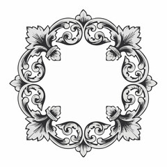 Classic Decorative Border Template with Empty Text Space