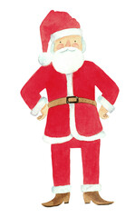 ​Minimalist Santa Claus Suit Torso – Christmas Icon.The design features a bold, bright red jacket and trousers with classic white fur/fleece trim, securely cinched with a black leather belt .