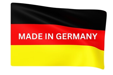 Made in germany text with german flag