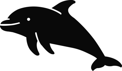 dolphin icon illustration. jumping dolphin line icon in white and black colors. jumping dolphin flat vector icon from jumping dolphin. minimalist dolphin line art icon logo symbol.