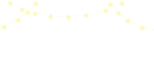 White and gold chain-like lighting effect