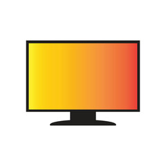 lcd tv monitor isolated
