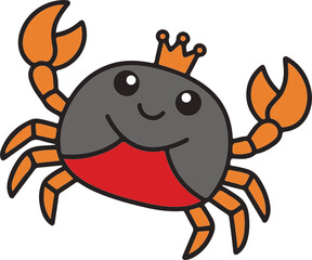 Cute Smiling Crab
Adorable Cartoon Vector Illustration