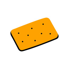 Colored Flat Illustration of a Cookie Biscuit
