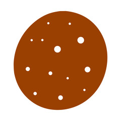 Colored Flat Illustration of a Cookie Biscuit