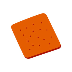 Colored Flat Illustration of a Cookie Biscuit