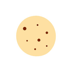 Colored Flat Illustration of a Cookie Biscuit