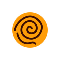 Colored Flat Illustration of a Cookie Biscuit