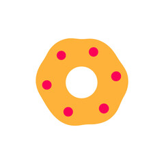 Colored Flat Illustration of a Cookie Biscuit