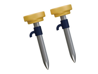 tent peg icon 3d illustration render