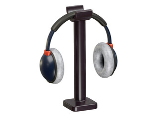 headphone stand icon 3d illustration render