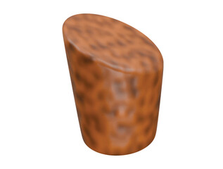 cork icon 3d illustration render
