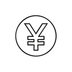 Obraz premium Currency Symbol in Circle - Yen Icon - Finance, Trade, Investment, Payment, Exchange Rate