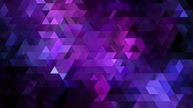 Stunning purple and blue triangle mosaic background for modern design projects and vibrant presentations, adding a futuristic digital touch