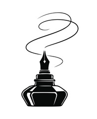 Vector illustration of a Buddha statue silhouette icon with a vintage light design symbol