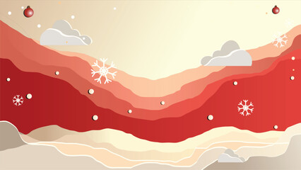 Abstract background Merry Christmas with waves for poster, flyer, social media template