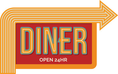 Retro diner sign