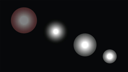 Abstract Spheres on Dark Backdrop
