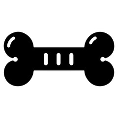 Black and White Illustration of a Dog Bone Treat