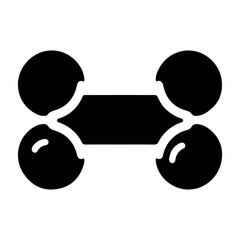 Black and White Illustration of a Dog Bone Treat