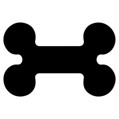 Black and White Illustration of a Dog Bone Treat