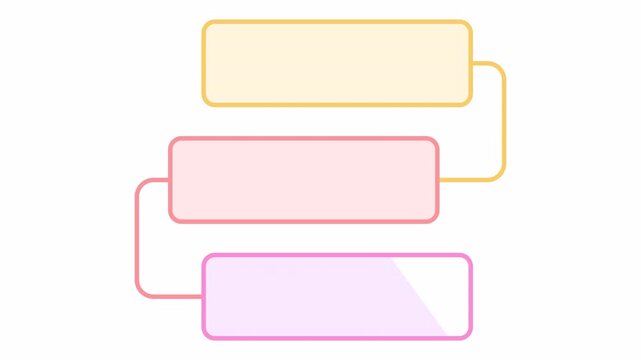 3 steps infographics animated template for presentation. Video clip with alpha channel.