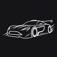 minimalistic high-speed car logo