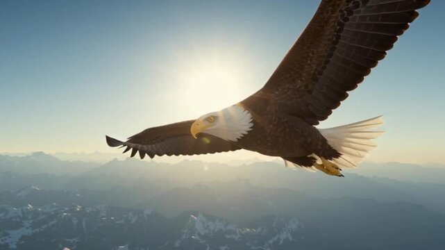 bald eagle in flight