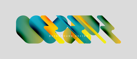 Abstract colorful shapes overlap, creating dynamic visual effect. Text reads background design centered within composition. Simple, modern aesthetic.