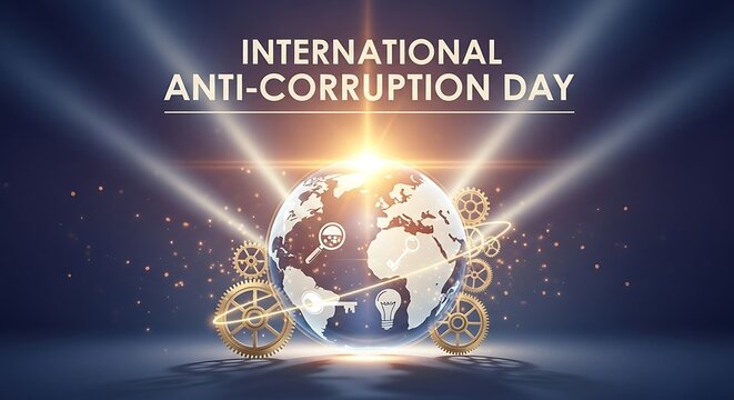 International anti corruption day awareness campaign global integrity and transparency promotion - Powered by Adobe