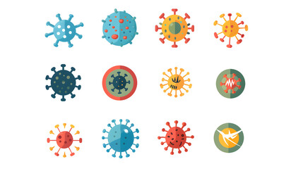 Virus icon, image set, cutout, PNG image