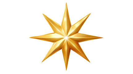 Five-pointed star, gold star, cutout, PNG image
