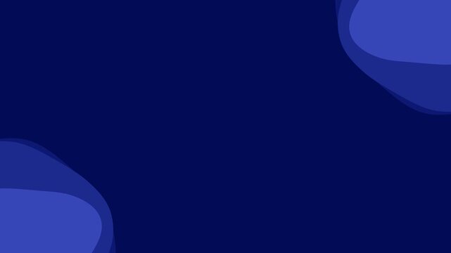 A dark blue background with abstract organic shapes in lighter blue.