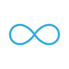 Fototapeta premium Blue unlimited infinity. circular economy. loop symbols. endless concept. infinity icon. vector logo. vector icon