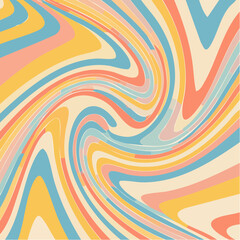 Vector set of groovy hippie 70s backgrounds. swirl, twirl pattern, waves. Y2k aesthetic. Social Media Stories Template, distorted and Twisted vector texture in trendy retro psychedelic style.
