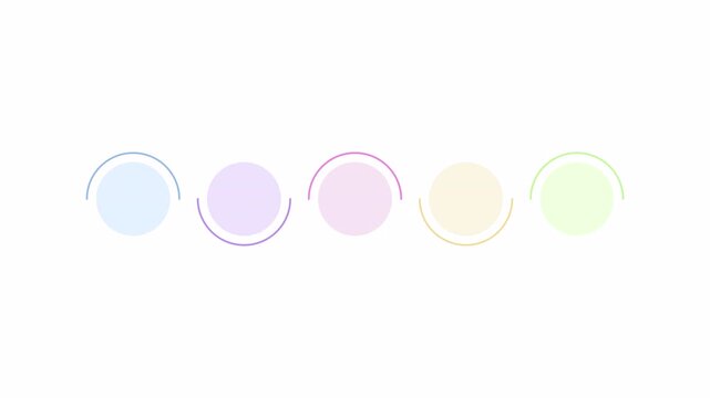 5 steps infographics animated template for presentation. Video clip with alpha channel.