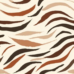 Abstract Tiger Stripe Pattern with Earthy Tones and Organic Shapes.