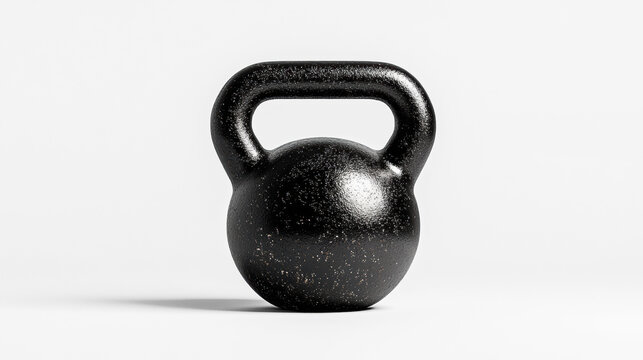Black kettlebell on a transparent background - Powered by Adobe