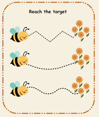 Reach the Target  Preschool Direction and Goal-Following Skill Sheet