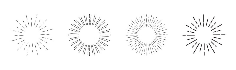 Sunburst element radial stripes or sunburst backgrounds