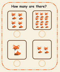 How Many Are There – Preschool Counting and Quantity Recognition Sheet