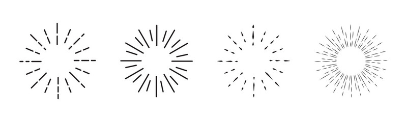 Obraz premium Sunburst element radial stripes or sunburst backgrounds