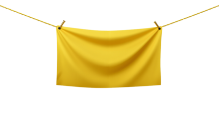 yellow fabric banner