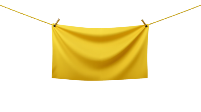 yellow fabric banner