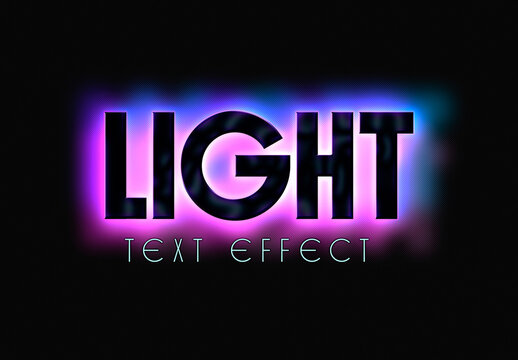 Neon Soft Glow Text Effect