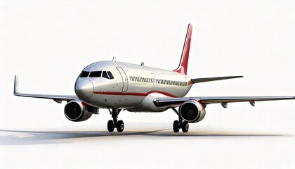 Fototapeta premium Airplane isolated on white background - 3D Rendering.