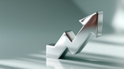 Upward arrow breaking through a surface, signifying powerful financial momentum and success